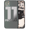 Back Housing W/ Small Components Pre-Installed Compatible For iPhone 11 Pro Max (Used OEM Pull: Grade B) (Midnight Green)