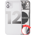 Back Housing W/ Small Components Pre-Installed Compatible For iPhone 12 (US Version) (Used OEM Pull: Grade A) (White)