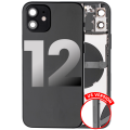 Back Housing W/ Small Components Pre-Installed Compatible For iPhone 12 (US Version) (Used OEM Pull: Grade C) (Graphite)
