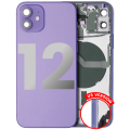 Back Housing W/ Small Components Pre-Installed Compatible For iPhone 12 (US Version) (Used OEM Pull: Grade B) (Purple)