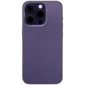 Back Housing W/ Small Pre-Installed Compatible For iPhone 14 Pro (U.S Version) (No Logo) (Aftermarket Plus) (Deep Purple)