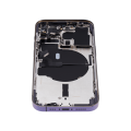 Back Housing W/ Small Pre-Installed Compatible For iPhone 14 Pro (U.S Version) (No Logo) (Aftermarket Plus) (Deep Purple)