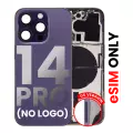Back Housing W/ Small Pre-Installed Compatible For iPhone 14 Pro (U.S Version) (No Logo) (Aftermarket Plus) (Deep Purple)